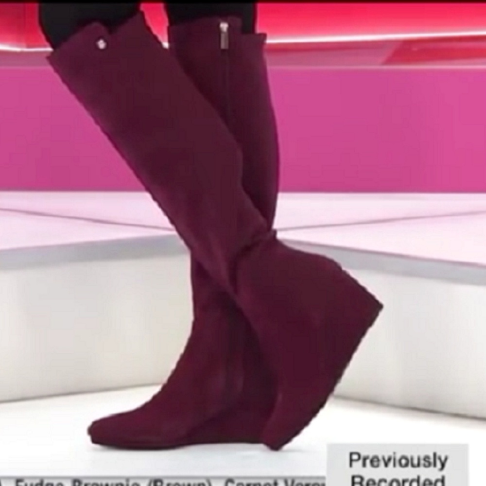 New Vince Camuto Alexila Tall Suede Wedge Boots!
